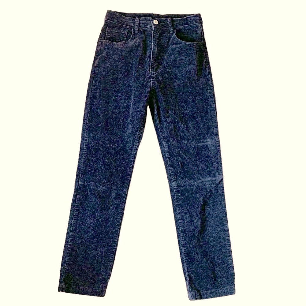 John Galt Small corduroy straight cigarette leg high rise Emo goth grunge 90s